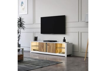 Griselda TV-benk 180 cm i Eik - Hvit - Møbler - Mediamøbel & tv møbel - TV-benk & mediabenk