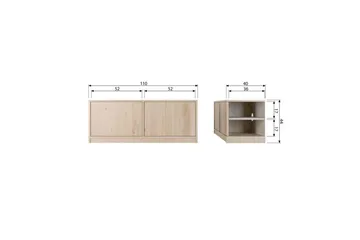 Gulvskap Modulær - 44x110x40 cm - Oppbevaring - Skap - Oppbevaringsskap