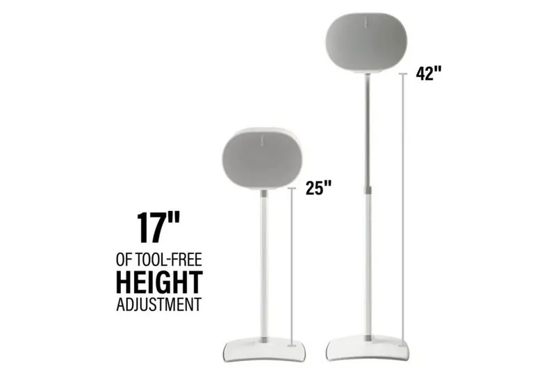 Gulvstativ Sanus for Sonos ERA 300 2 Deler - Hvit - Møbler - Mediamøbel & tv møbel - Mediestativ & veggfeste