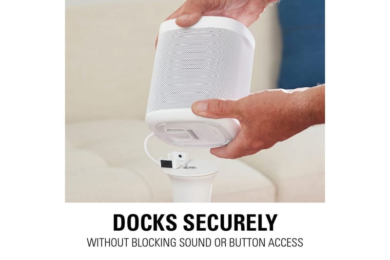 Gulvstativ Sanus for Sonos One SL Play:1 og Play:3 2 deler Hvit, Fast stativ - Hvit, Fast stativ - Møbler - Mediamøbel & tv møbel - Mediestativ & veggfeste