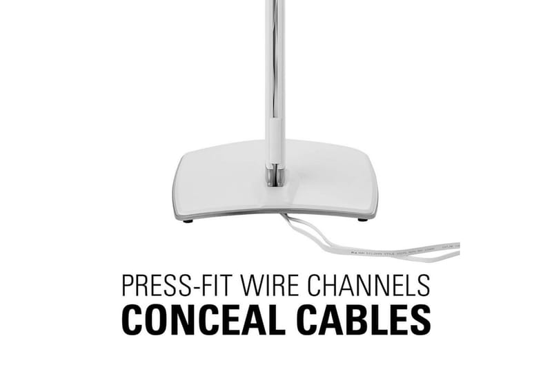 Gulvstativ Sanus for Sonos One SL Play:1 og Play:3 2 deler Hvit, Justerbart stativ - Hvit, Justerbart stativ - Møbler - Mediamøbel & tv møbel - Mediestativ & veggfeste