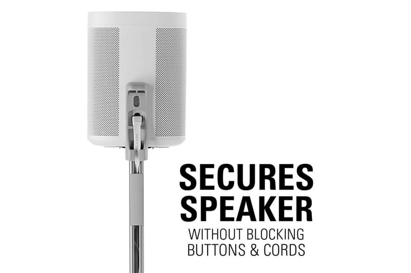 Gulvstativ Sanus for Sonos One SL Play:1 og Play:3 2 deler Hvit, Justerbart stativ - Hvit, Justerbart stativ - Møbler - Mediamøbel & tv møbel - Mediestativ & veggfeste