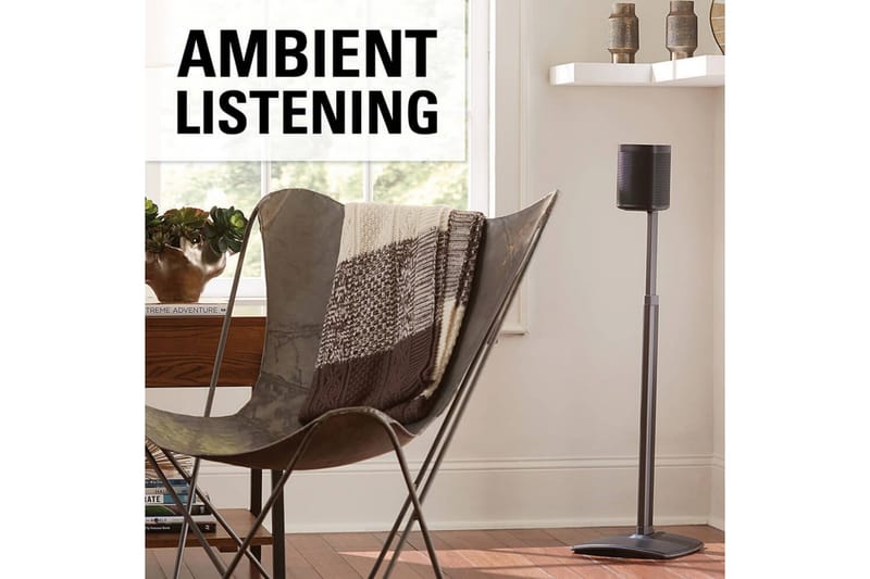 Gulvstativ Sanus for Sonos One SL Play:1 og Play:3 Svart, Justerbart stativ - Svart, Justerbart stativ - Møbler - Mediamøbel & tv møbel - Mediestativ & veggfeste