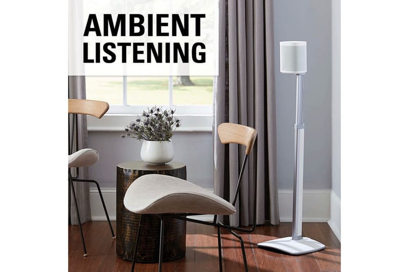Gulvstativ Sanus for Sonos One SL Play:1 og Play:3 Hvit, Justerbart stativ - Hvit, Justerbart stativ - Møbler - Mediamøbel & tv møbel - Mediestativ & veggfeste