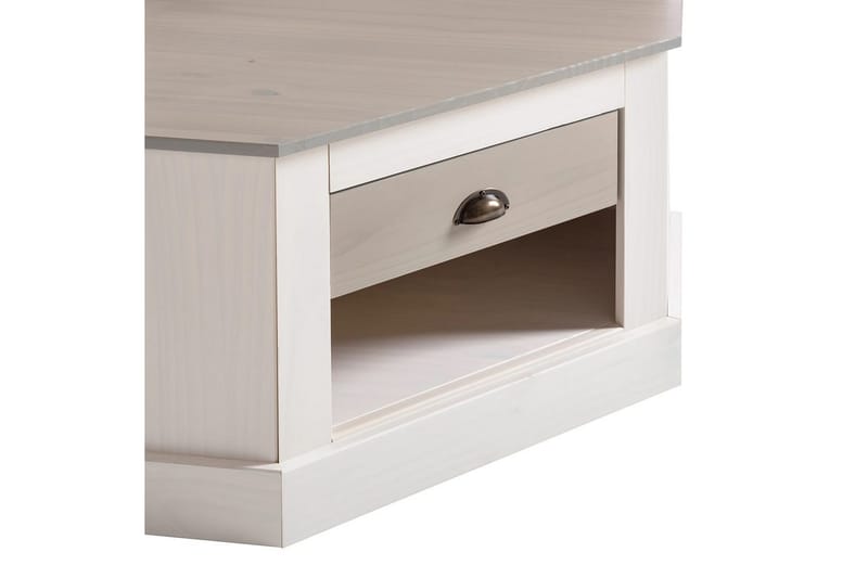 Høyskap Toby Hvit/Grå, 185x90x65 cm - Hvit/Grå, 185x90x65 cm - Møbler - Mediamøbel & tv møbel - TV-skap
