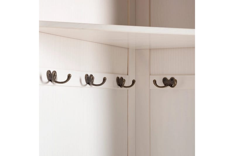 Høyskap Toby Hvit/Grå, 185x90x65 cm - Hvit/Grå, 185x90x65 cm - Møbler - Gangmøbler - Møbelsett til gang & entre