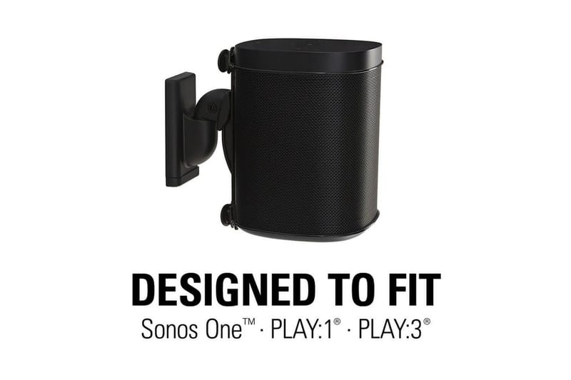 Høyttalerfeste Sanus for Sonos One SL Play:1 og Play:3 - Svart - Møbler - Mediamøbel & tv møbel - Mediestativ & veggfeste