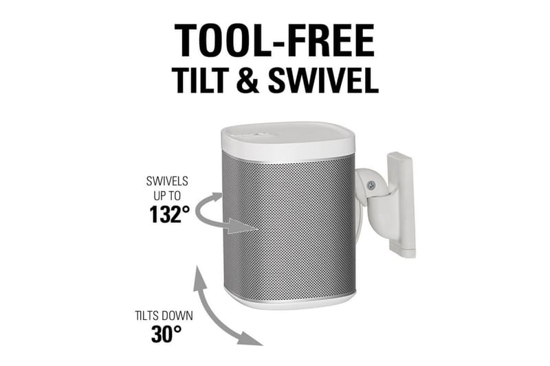 Høyttalerfeste Sanus for Sonos One SL Play:1 og Play:3 Hvit - Hvit - Møbler - Mediamøbel & tv møbel - Mediestativ & veggfeste
