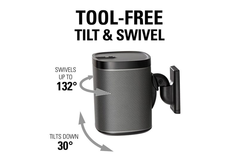 Høyttalerfeste Sanus for Sonos One SL Play:1 og Play:3 - Svart - Møbler - Mediamøbel & tv møbel - Mediestativ & veggfeste