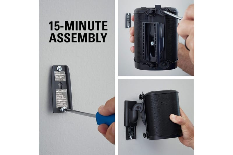 Høyttalerfeste Sanus for Sonos One SL Play:1 og Play:3 - Svart - Møbler - Mediamøbel & tv møbel - Mediestativ & veggfeste