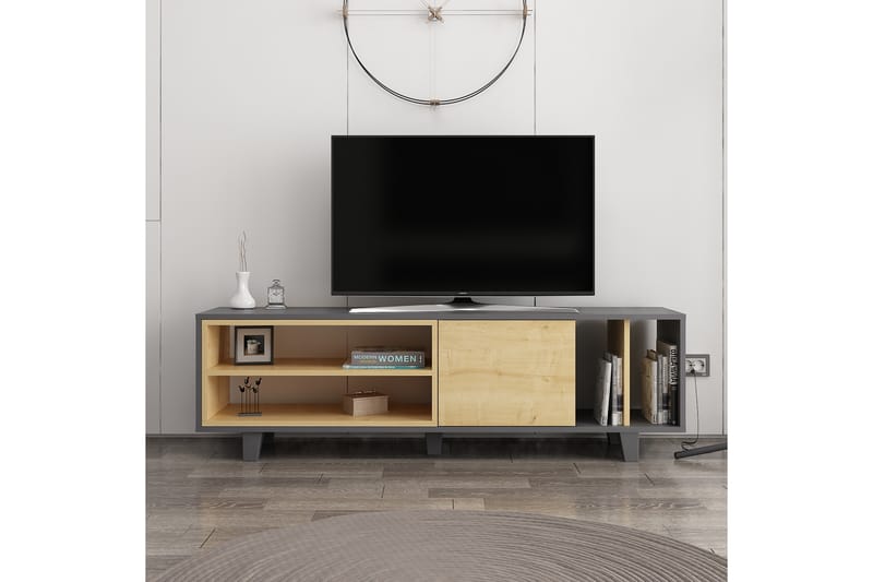 Hachen TV-benk 160 cm - tre/natur - TV-benk & mediabenk