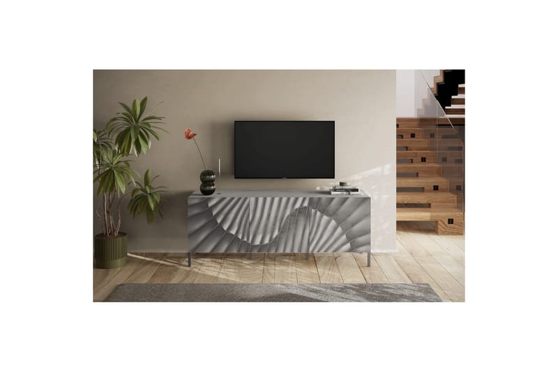 Hawell TV-benk 181 cm - Grå - Møbler - Mediamøbel & tv møbel - TV-benk & mediabenk
