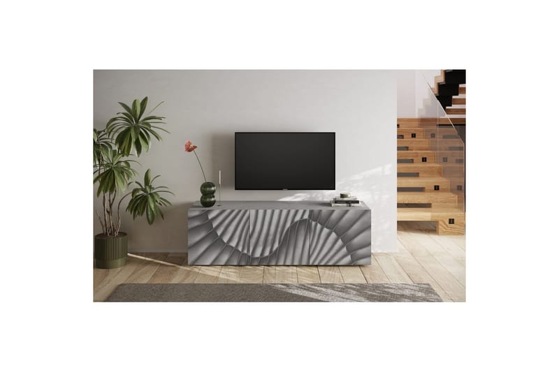 Hawell TV-benk 181 cm - Grå - Møbler - Mediamøbel & tv møbel - TV-benk & mediabenk