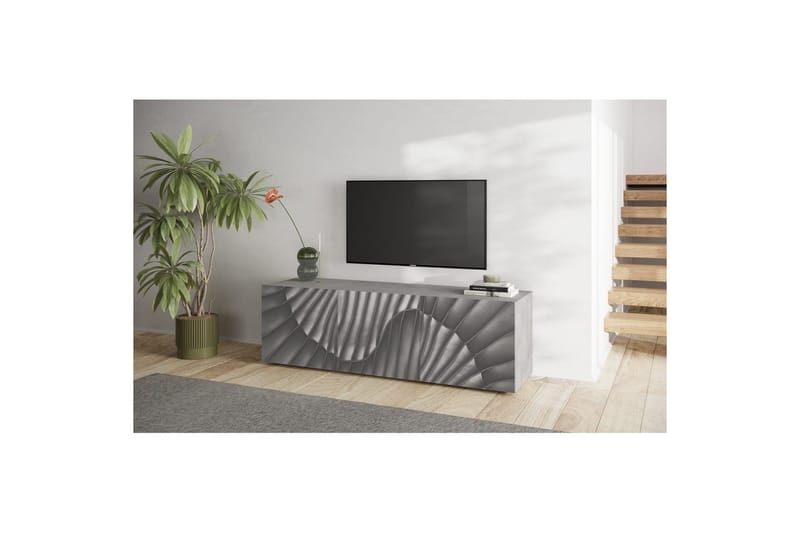 Hawell TV-benk 181 cm - Grå - Møbler - Mediamøbel & tv møbel - TV-benk & mediabenk