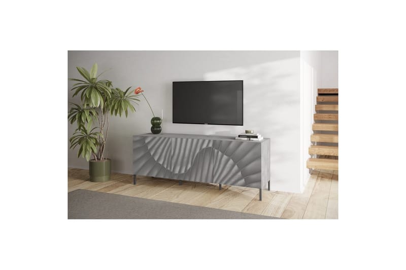 Hawell TV-benk 181 cm - Grå - Møbler - Mediamøbel & tv møbel - TV-benk & mediabenk