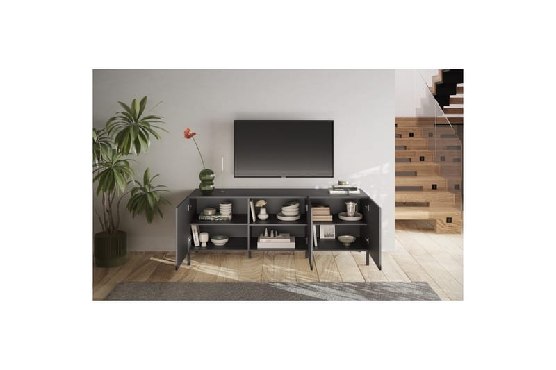 Hawell TV-benk 181 cm - Mørk grå - Møbler - Mediamøbel & tv møbel - TV-benk & mediabenk