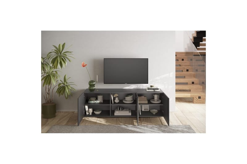 Hawell TV-benk 181 cm - Mørk grå - Møbler - Mediamøbel & tv møbel - TV-benk & mediabenk