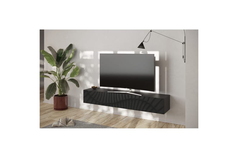 Hawell Vegghengt TV-benk 180 cm - Mørk grå - Møbler - Mediamøbel & tv møbel - TV-benk & mediabenk