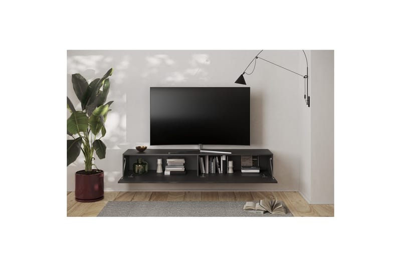 Hawell Vegghengt TV-benk 180 cm - Mørk grå - Møbler - Mediamøbel & tv møbel - TV-benk & mediabenk
