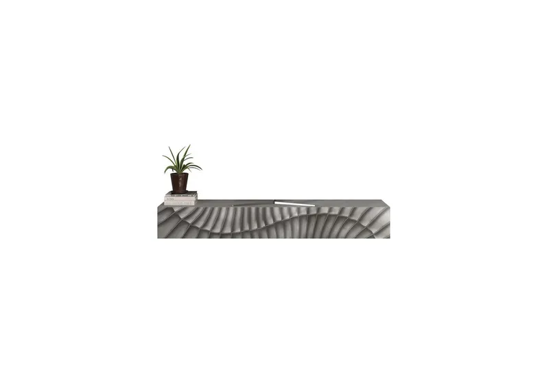 Hawell Vegghengt TV-benk 210 cm, Grå