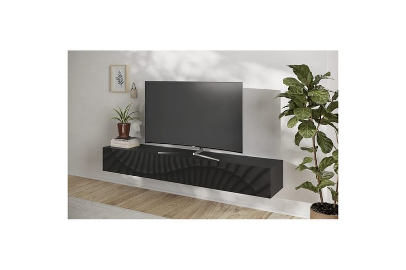 Hawell Vegghengt TV-benk 210 cm - Mørk grå - Møbler - Mediamøbel & tv møbel - TV-benk & mediabenk