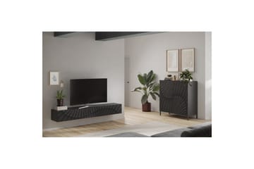 Hawell Vegghengt TV-benk 210 cm - Mørk grå - Møbler - Mediamøbel & tv møbel - TV-benk & mediabenk