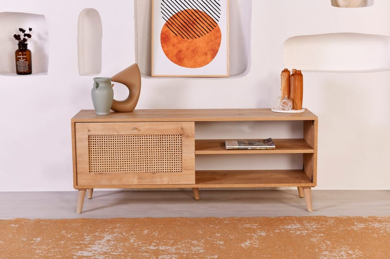 Hazeran TV-benk 138 cm - Eik - Møbler - Mediamøbel & tv møbel - TV-benk & mediabenk