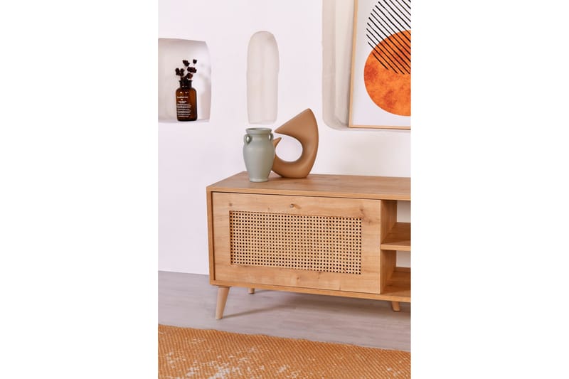 Hazeran TV-benk 138 cm - Eik - Møbler - Mediamøbel & tv møbel - TV-benk & mediabenk