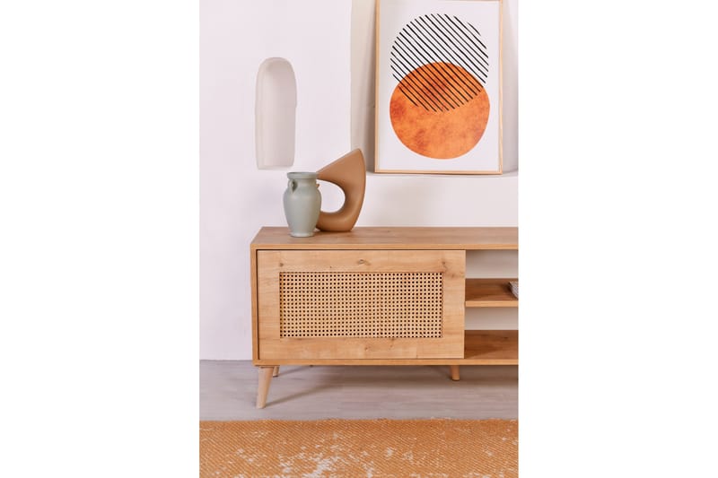 Hazeran TV-benk 138 cm - Eik - Møbler - Mediamøbel & tv møbel - TV-benk & mediabenk