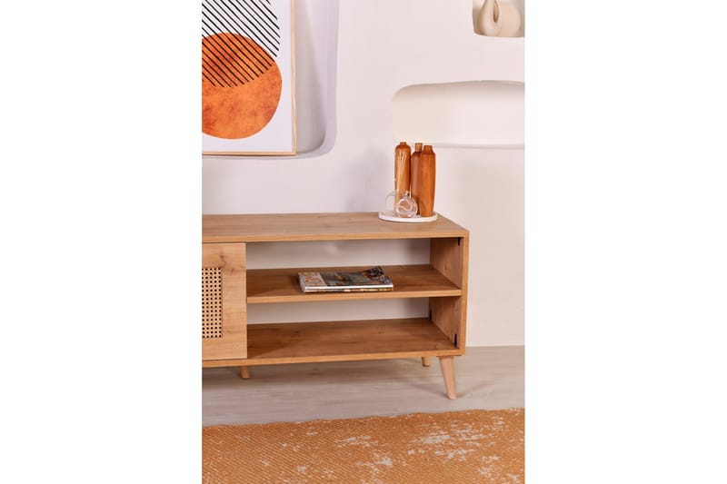 Hazeran TV-benk 138 cm - Eik - Møbler - Mediamøbel & tv møbel - TV-benk & mediabenk