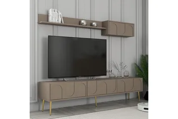 Hazim TV-benk 180 cm - Gull - Møbler - Mediamøbel & tv møbel - TV-benk & mediabenk