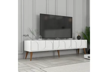 Hazim TV-benk 180 cm - Hvit/Valnøtt - Møbler - Mediamøbel & tv møbel - TV-benk & mediabenk
