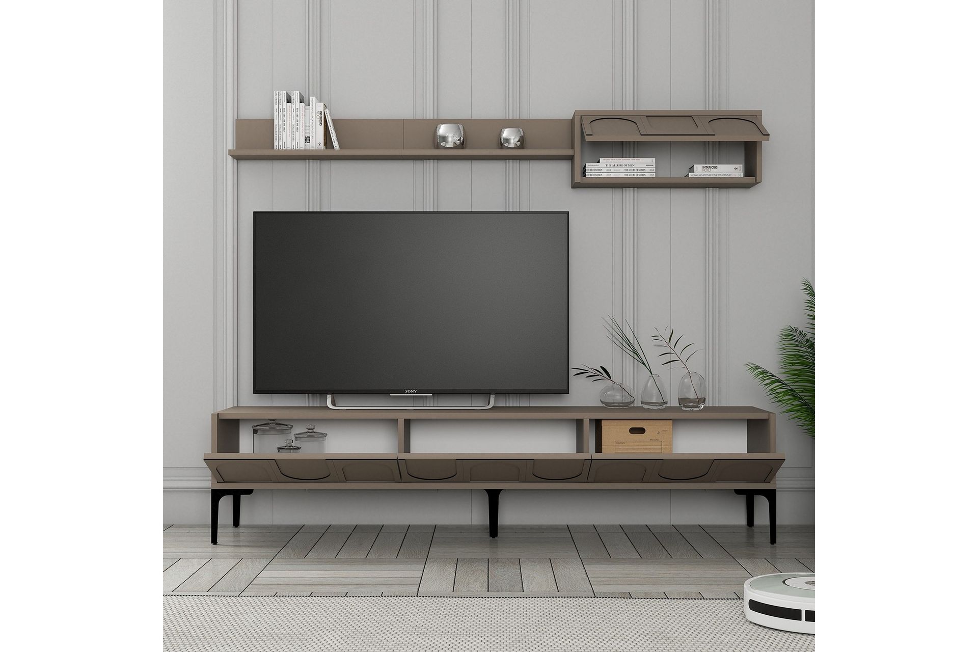 Hazim TV-benk 180 cm - Svart - Møbler - Mediamøbel & tv møbel - TV-benk & mediabenk