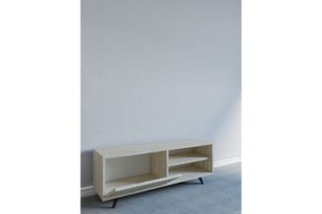 Hazle Gulvstående TV-benk 120 cm med Oppbevaring i Tre - Beige - Møbler - Mediamøbel & tv møbel - TV-benk & mediabenk