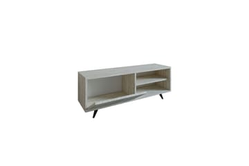 Hazle Gulvstående TV-benk 120 cm med Oppbevaring i Tre - Beige - Møbler - Mediamøbel & tv møbel - TV-benk & mediabenk