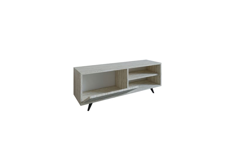 Hazle Gulvstående TV-benk 120 cm med Oppbevaring i Tre - Beige - Møbler - Mediamøbel & tv møbel - TV-benk & mediabenk
