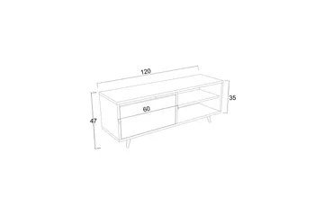 Hazle TV-benk 120 cm - Beige - Møbler - Mediamøbel & tv møbel - TV-benk & mediabenk