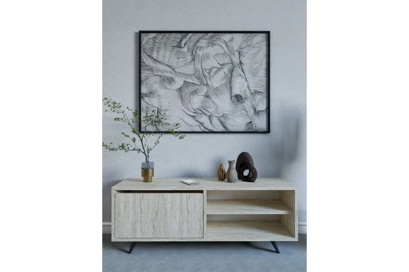 Hazle TV-benk 120 cm - Beige - Møbler - Mediamøbel & tv møbel - TV-benk & mediabenk