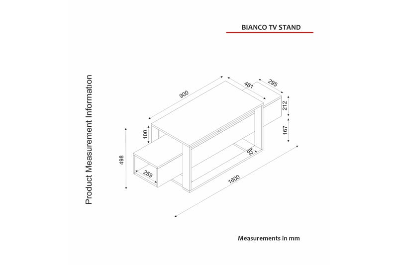 Herb TV-benk 160 cm - Beige - Møbler - Mediamøbel & tv møbel - TV-benk & mediabenk