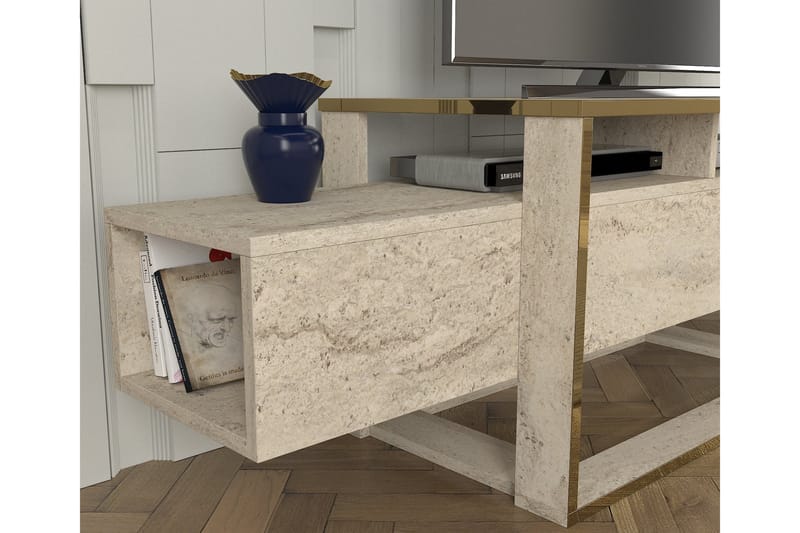 Herb TV-benk 160 cm - Beige - Møbler - Mediamøbel & tv møbel - TV-benk & mediabenk