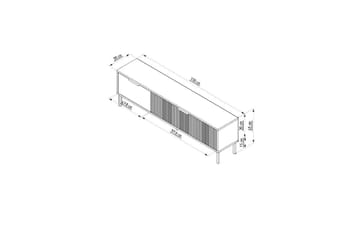 Hew TV-benk 150 cm - Hvit - Møbler - Mediamøbel & tv møbel - TV-benk & mediabenk