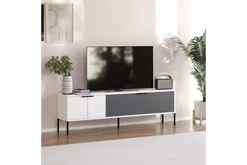 Hew TV-benk 150 cm - Hvit/Antrasitt - Møbler - Mediamøbel & tv møbel - TV-benk & mediabenk