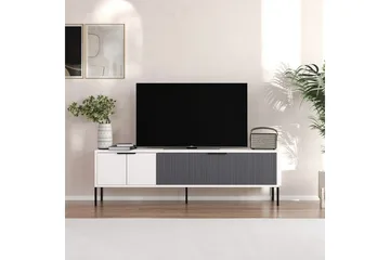 Hew TV-benk 150 cm - Hvit/Antrasitt - Møbler - Mediamøbel & tv møbel - TV-benk & mediabenk