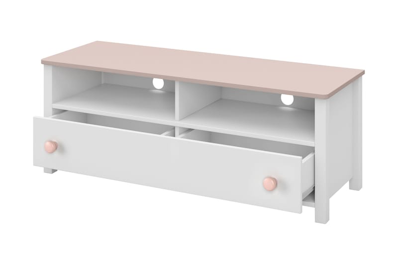 Hilts Tv-Benk 120x42 cm - Hvit/Rosa - Møbler - Mediamøbel & tv møbel - TV-benk & mediabenk
