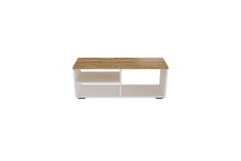Hollowmere TV-benk 115 cm - Mellomfarget tre/Hvit - Møbler - Mediamøbel & tv møbel - TV-benk & mediabenk