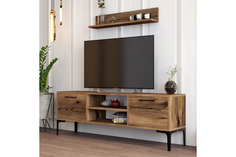 Holter Tv-benk 140 cm - Valnøtt - Møbler - Mediamøbel & tv møbel - TV-benk & mediabenk