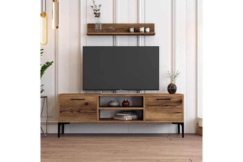Holter Tv-benk 140 cm - Valnøtt - Møbler - Mediamøbel & tv møbel - TV-benk & mediabenk