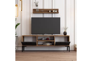 Holter Tv-benk 140 cm - Valnøtt/Antrasitt - Møbler - Mediamøbel & tv møbel - TV-benk & mediabenk
