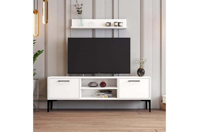 Holter TV-møbelsett 140x30 cm - Hvit - Møbler - Mediamøbel & tv møbel - TV-møbelsett