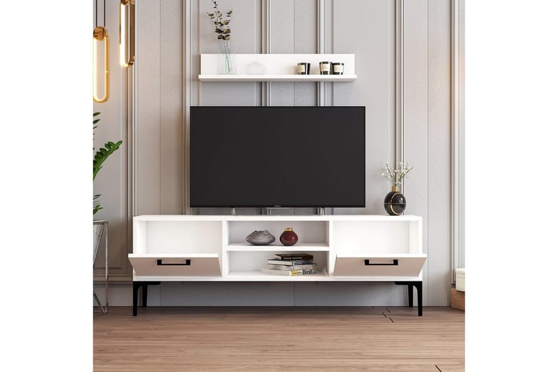 Holter TV-møbelsett 140x30 cm - Hvit - Møbler - Mediamøbel & tv møbel - TV-møbelsett